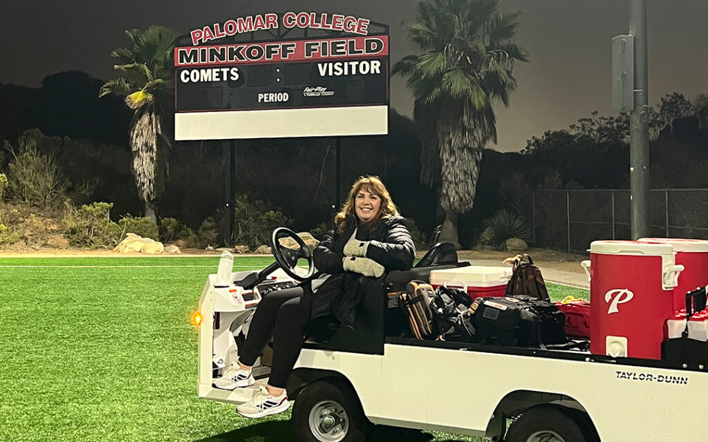 Hall of Fame Athletic Trainer Flecicia Heise at Minkoff Field