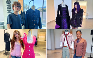 Collage of four Palomar Fashion Merchandising and Design students