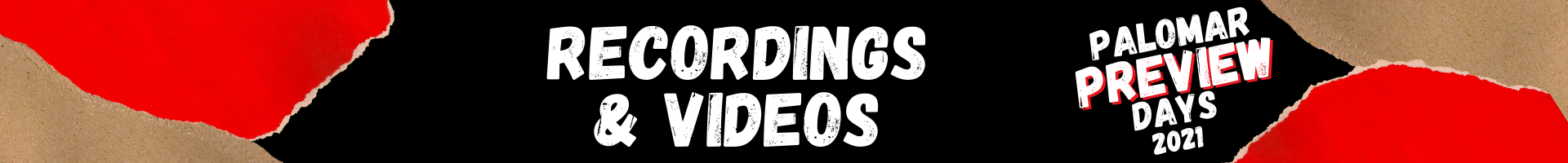 Header: Recordings and Videos