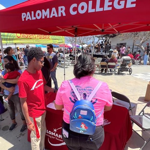 Outreach Services Palomar Ambassadors at an education resources fair