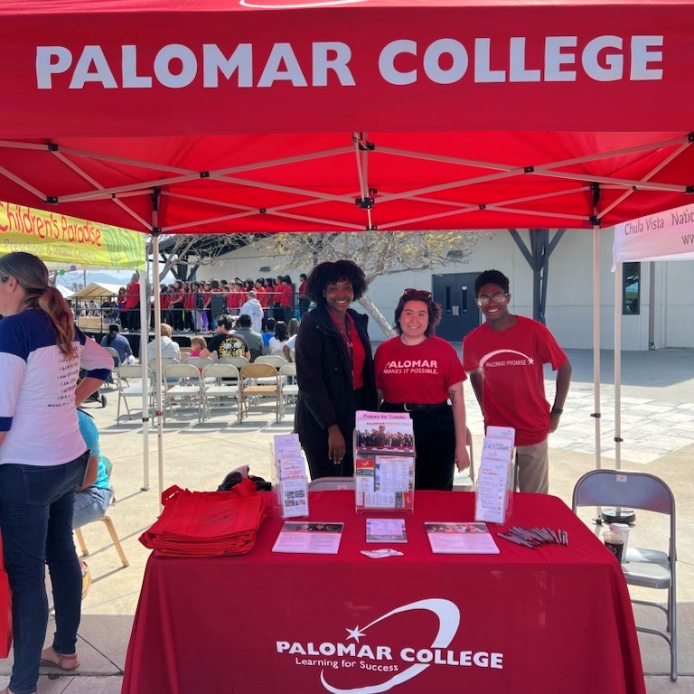 Outreach Services Palomar Ambassadors at a college fair