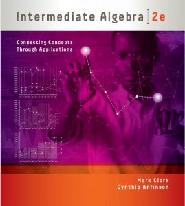 Photograph of Cover for Intermediate Algebra by Clark/Anfinson