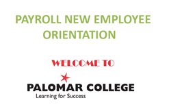 Palomar College Payroll Information