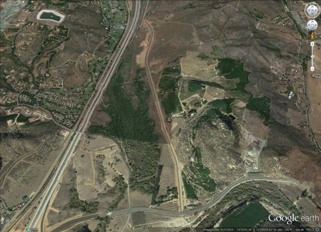 Aerial view of Horse Creek Ranch road 
