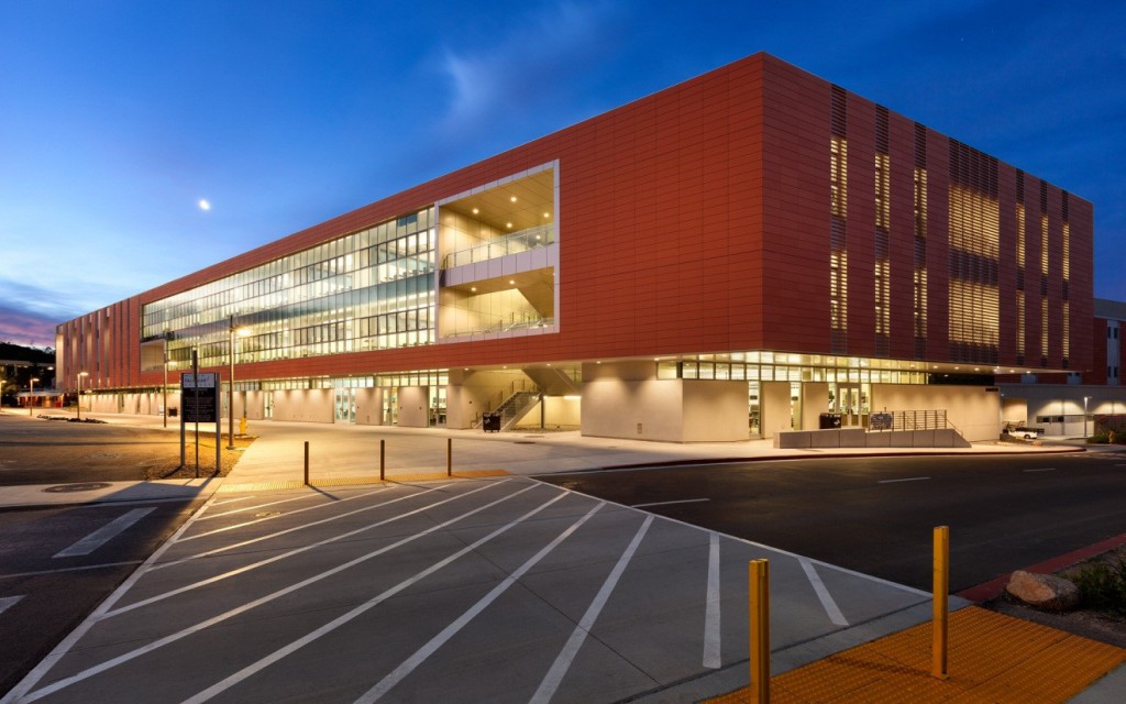 Exterior view of the Humanities building 