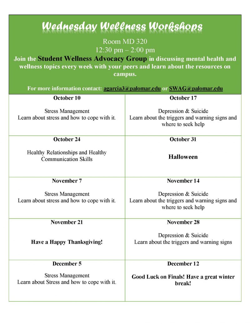 Wellness Wednesday Workshop flyer