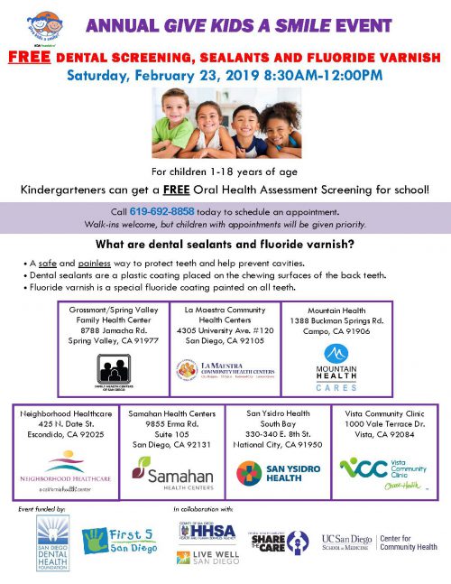 Annual Give Kids a Smile flyer