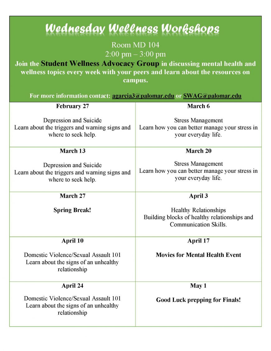 Wed Wellness Workshop flyer