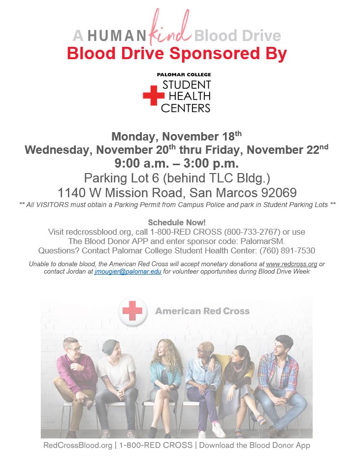 November blood drive flyer