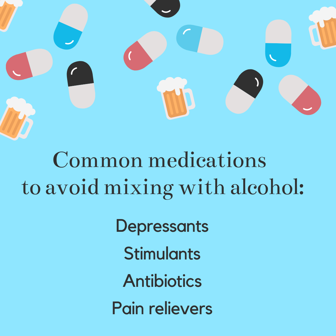 Avoid mixing with alcohol