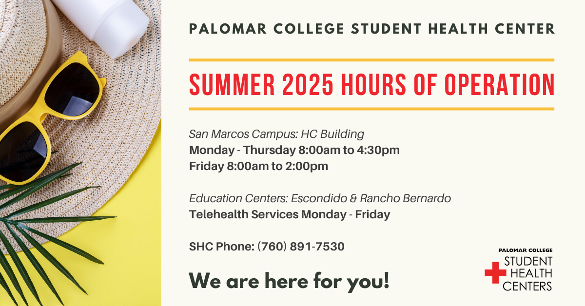 Summer 2025 Hours of Operation for SHC