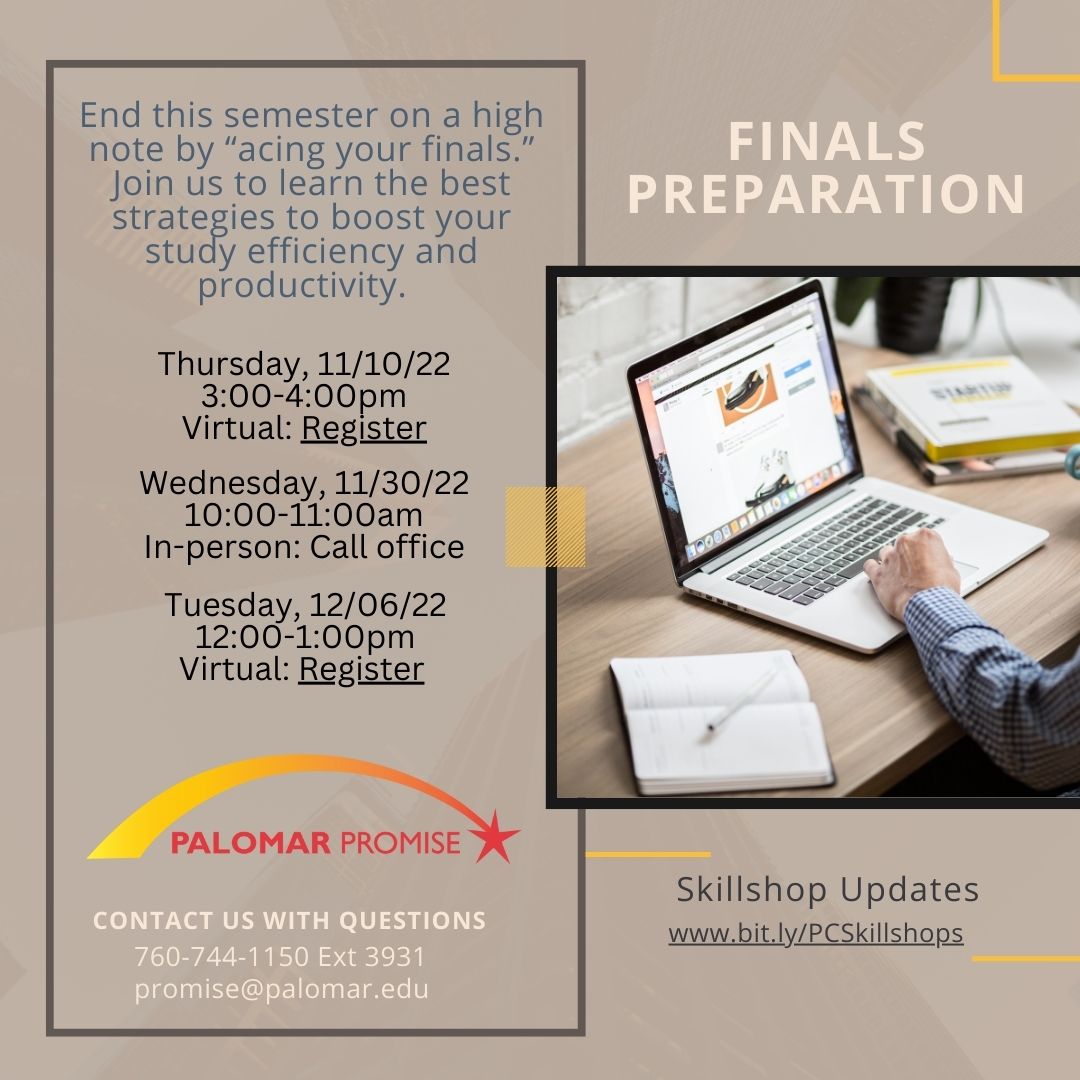 Finals Preparation Skillshop flyer