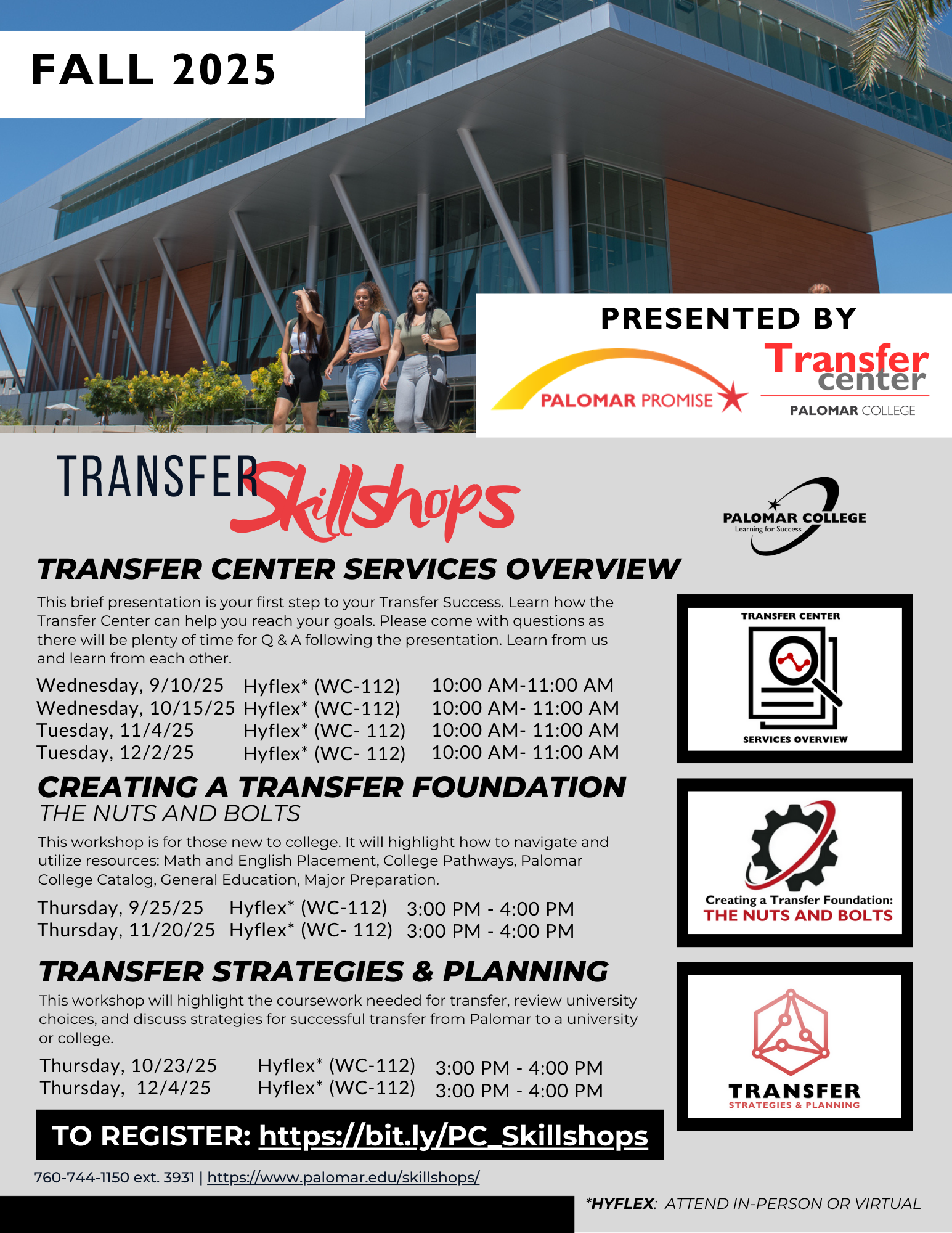 FA25_Transfer Skillshops Transfer Success Skillshop Flyer