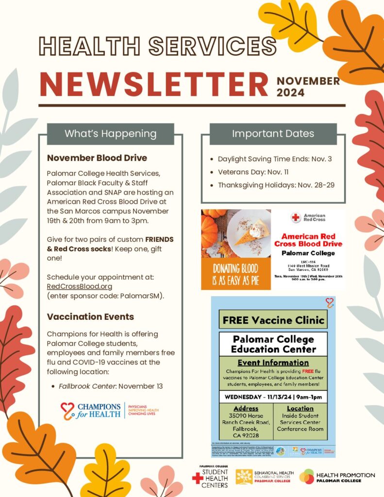 Health Services Upcoming Events