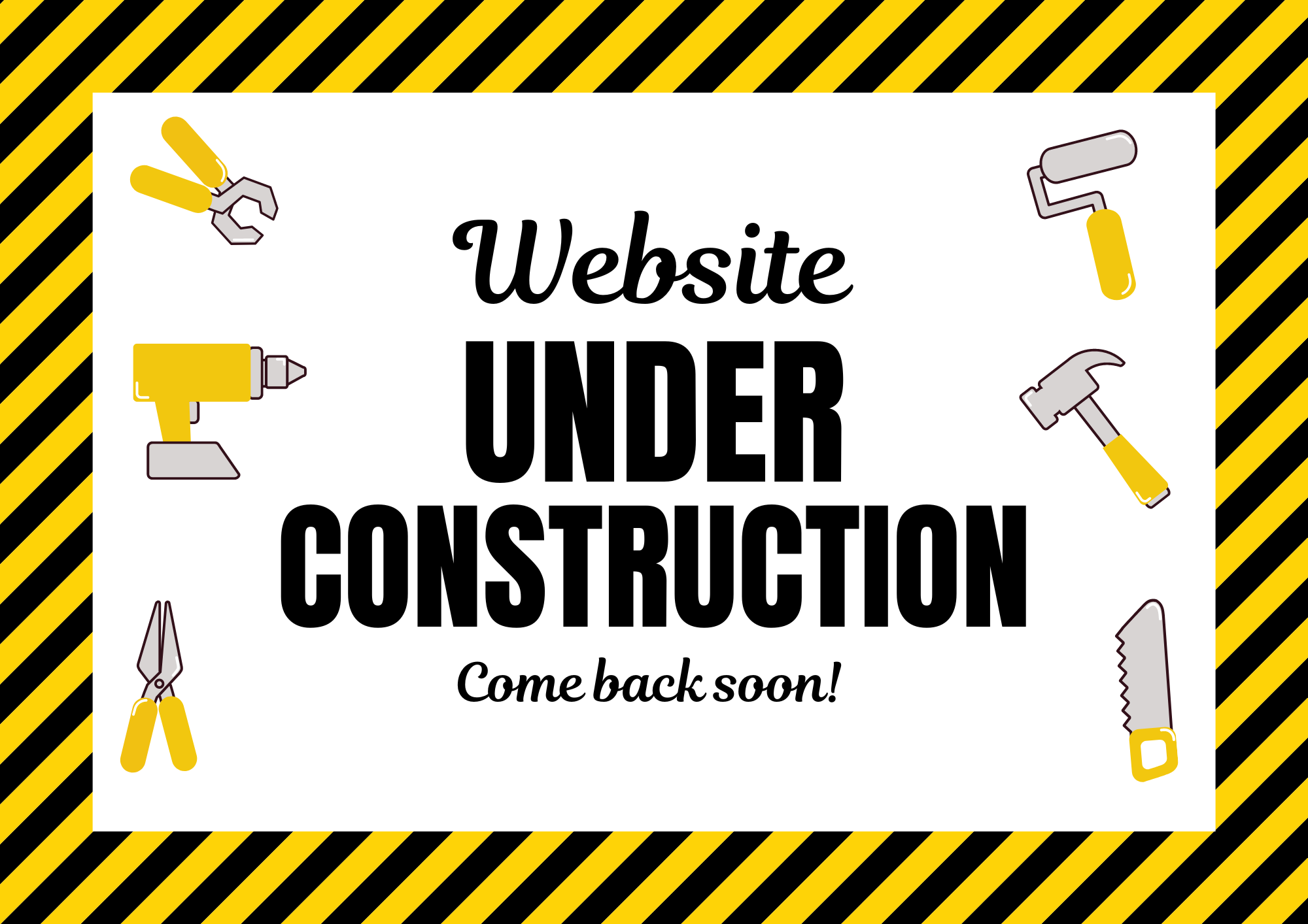 image states "website under construction. come back soon."