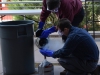 Professor of Geology Sean Figg and Assistant Professor of Astronomy Scott Kardel pour liquid nitrogen into the soda bottle at the Volcano Explosion event on Earth Science Day at the NS Building. Oct.10 Palomar College. Victoria Bradley/The Telescope