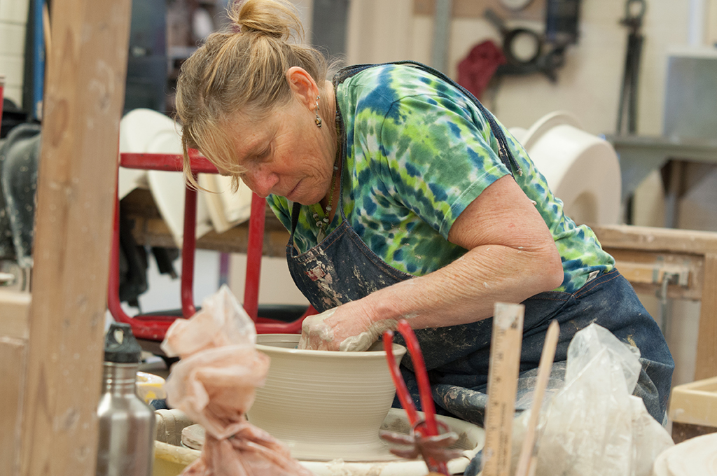 Palomar student Sandra Christie passion is spending time in the ceramic department crafting clay pots, bowls and various other items to gives as gifts to her family and friends as well as trade for other craft items she’s been doing the hobby for over ten years. March 17, 2016 Johnny Jones/The Telescope.