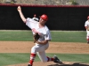 Palomar right handed pitcher Connor Stotz (29) fires a fastball during the second half of the game March 25 at the Palomar College Ballpark against San Diego Mesa. Stotz pitched four scoreless innings for the Comets who went on to win 9-3. Aaron Fortin/ The Telescope