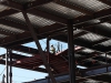 A construction employee works on the future Palomar College Library/Learning Resource Center on Palomar’s campus Aug. 23. Melissa Rodas/The Telescope