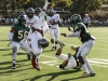 Palomar running back Semaj Wren (13) flips as he is tackled for a short gain by Grossmont College. The Comets defeated the Griffins 36-28 on Nov. 12 and finished the season 4-6, 2-3. Philip Farry / The Telescope