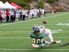 Palomar defensive back Michael Moore (9) laid the wood to Grossmont wide receiver Sebastian Smith,(80) the hard hit knocked the ball loose and resulted in keeping Grossmont pinned inside their end zone Nov 12. Johnny Jones/The telescope