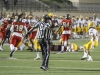 Referee Bruce Horn throws a flag for a hold call against Saddleback College. The Comets were defeated by the Gauchos 39-27 at Wilson Stadium in Escondido on Nov 5. Philip Farry / The Telescope