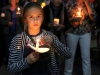 Sabrina Nizam walks with a candle during an interfaith candlelight vigil that honored the memory of the victims of San Bernardino massacre. The event was hosted by the Christ Presbyterian Church of Carlsbad, the Jewish Collaborative of San Diego and the the North County Islamic Foundation. Dec. 8, 2015 in Carlsbad. Photo by Lou Roubitchek / J The Telescope
