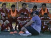 Palomar soccer team study tactics for the scond half vs MiraCosta. Palomar was defeated 0-4 by MiraCosta Nov. 11 on Minkoff Field. The Comets finished the 2016 season (5-11-5). Dylan Halstead/The Telescope