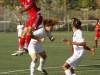 Palomar’s Luis Lopez gets airborne over San Diego City College defenders during the first half. The Comets hosted the Knights at Minkoff Field Oct. 14 and won 2-1. The Comets record now stands at (3-8-3, 2-6-1 PCAC). Philip Farry / The Telescope