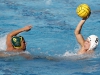 Palomar's Grant Curry (8) gets ready to pass the ball over Grossmont's Eddy Reuss (9) during the Men's Water Polo game between Palomar and Grossmont on Oct. 26 at the Kroc Center. Coleen Burnham/The Telescope