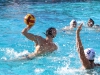Palomar player Paul Schaner (5) scores the comets eleventh points while being guarded by San Diego Mesa player Dakota Salas Rogalski (10) on Oct. 19 at Wallace Memorial Pool. The Comets won to match against San Diego Mesa 20-13. Johnny Jones/The telescope