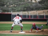 Palomar's Grant Buck catching a throw from Troy Lamparello at first base to get out the College of the Desert's player on Jan. 27. Kyle Ester/ The Telescope