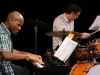 Piano player Joshua White (left), and drummer Charles Weller play all original music that borrows styles from 90’s hip-hop/neo-soul, rock, and techno. Sergio Soares/ The Telescope