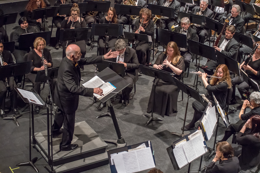 The Palomar/Pacific Coast Concert Band conducted by Kenneth Bell performed Heroes and Heroines at the Palomar College Howard Brubeck Theatre on Feb. 24, 2017. Joe Dusel / The Telescope.