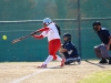 Palomar's Iesha Hill knocks in a run on a bottom of the first single scoring Brienna Dunckel. The Comets would go on to win the game 8-0. Stephen Davis/The Telescope