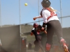 Catcher Megan Wachholtz throws the ball to first base to get the final out in the game against Imperial Valley Friday, April 20. Amanda Raines/The Telescope