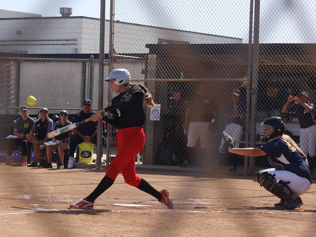 Palomar outfielder Taylor Willis slugged a home run in the beginning of the second inning against San Diego Mesa. Palomar out scored San Diego Mesa 9-1. Sergio Soares/The Telescope