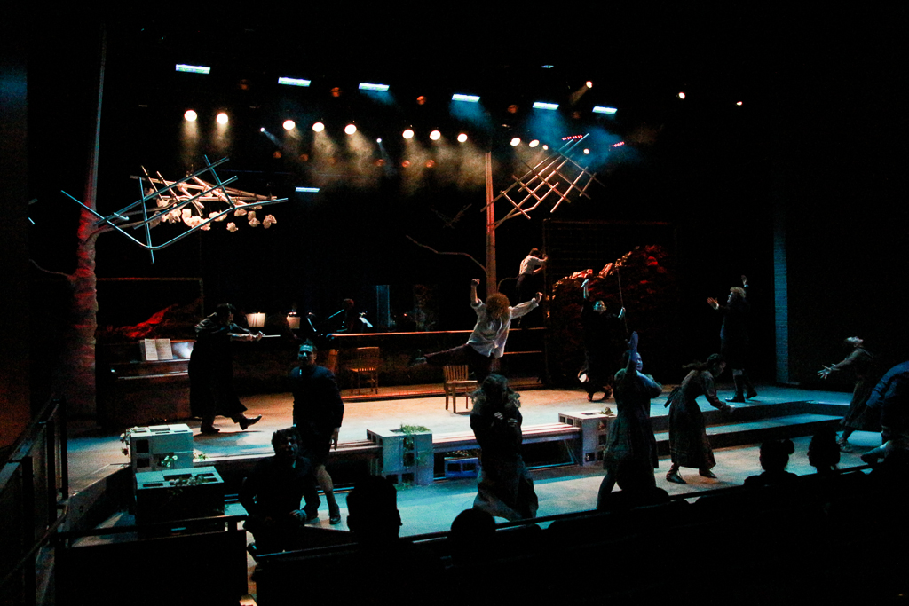 The cast perform the song "Totally Fucked" in the musical Spring Awakening Feb 24. Christopher Jones/The Telescope