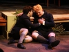 Ben Monts as Hanschen presses Ernst's hand, played by Alex Contreras, to his heart in the Spring Awakening dress rehearsal Feb 24. Christopher Jones/The Telescope