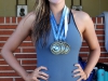 Palomar’s Michelle Jacob poses with her medals after the completion of the PCAC Swim Conference Meet on April 22 at the Wallace Memorial Pool. Jacob won every personal event she swam, broke 2 records and was named Conference Women’s Swimmer of the Year. Coleen Burnham / The Telescope