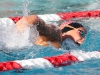 Palomar’s Emma Thomas swims the final leg of the Women’s 400 Yard Freestyle Relay Final at the PCAC Conference Swim Meet on April 22 at the Wallace Memorial Pool. Palomar women placed second with a time of 3.40.33. Coleen Burnham / The Telescope