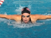 Palomar’s Emma Thomas swims the Women’s 200 Yard Butterfly Final at the PCAC Conference Swim Meet on April 22 at the Wallace Memorial Pool. Thomas placed first and set a new conference record with a time of 2.06.58. Coleen Burnham / The Telescope