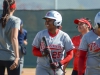 Palomar 3rd basemen Iesha Hill (25) celebrates her homerun with teammates during the April 13 home game against Southwestern College. Comets won 8-0. Tracy Grassel/The Telescope