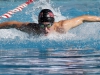 Palomar's Hayden McCauley swims the 50-yard butterfly event during the 2016 Waterman Festival Pentathlon at the Wallace Memorial Pool on Feb. 5. McCauley swam a time of 26.32. The Pentathlon is a meet where all swimmers swim every event. Their individual times are then compiled at the end of the day to reveal a final overall score and place. Coleen Burnham/The Telescope