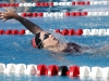Palomar's Kylie Slater swims the 50-yard backstroke event during the 2016 Waterman Festival Pentathlon at the Wallace Memorial Pool on Feb. 5. Slater finished with a time of 48.40. The Pentathlon is a meet where all swimmers swim every event. Their individual times are then compiled at the end of the day to reveal a final overall score and place. Coleen Burnham/The Telescope