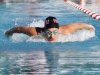 Palomar's Dallas Fatseas swims the butterfly leg of the 100-yard IM event during the 2016 Waterman Festival Pentathlon at the Wallace Memorial Pool on Feb. 5. Fatseas swam a time of 1.21.47. The Pentathlon is a meet where all swimmers swim every event. Their individual times are then compiled at the end of the day to reveal a final overall score and place. Coleen Burnham/The Telescope
