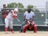 A 2nd inning double by Palomar's Katy McJunkin drives in 1 run to put The Comets ahead of Mt. San Jacinto 4-1 on March 11 at Palomar College Softball Field. McJunkin would later knock in the winning run on a 5th inning two run double. Palomar won the game 9-1. Stephen Davis