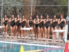 Palomar College Women's Water Polo team stands for the National Amthem before their game against San Diego on Oct 11 at Palomar College. Julie Lykins / The Telescope