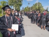ASG President Malik Spence (left) at the front of the line of graduating students as they wait in line before the commencement ceremony at Palomar College in San Marcos, San Marcos, Calif. on May 26, 2017. Joe Dusel / The Telescope