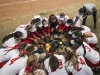 Palomar’s softball team goes through their usual pre-game ritual, The Comets played visiting Cerritos College April 21. The Comets beat the Falcons 9-1 and finished the year 33-3-1 (17-1 PCAC) and are ranked #1 in Southern California and #2 in the state. Philip Farry / The Telescope